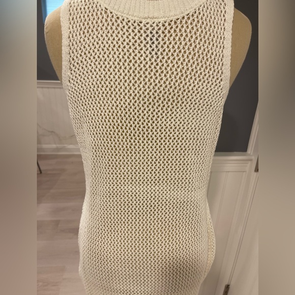 Lulus Sandy Cove Cream Sheer Crochet Swim Cover-up - Picture 8 of 11